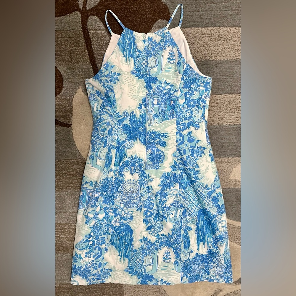 Lilly Pulitzer Sleeveless Pearl Stretch Toile Me About It Mini Shift Dress - Picture 7 of 9